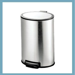 Oval Stainless Steel Trash Can (20 Liters/5.3 gallon)